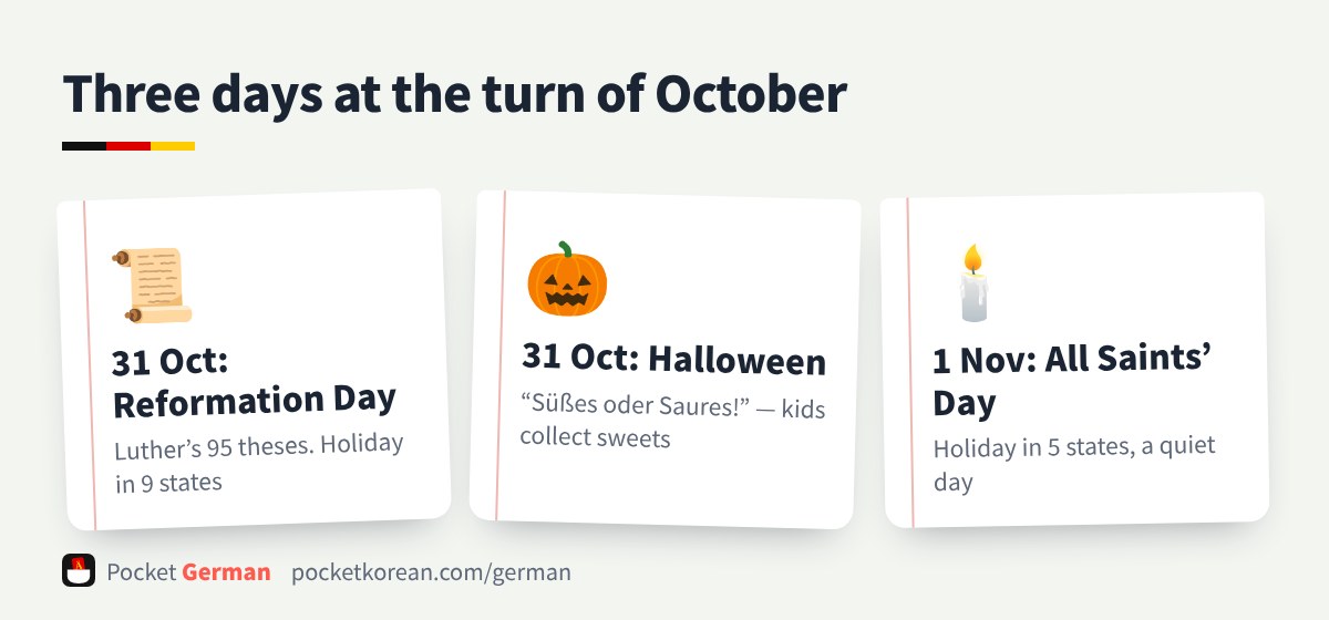Three days at the turn of October